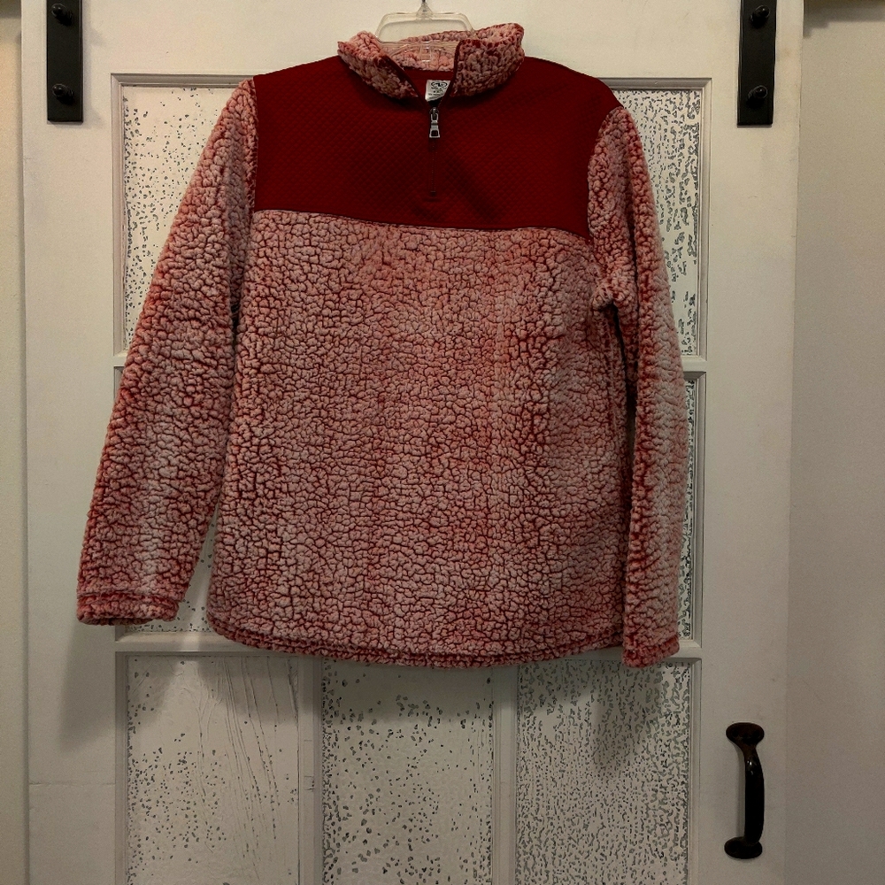 Athletic Works Wine Red Sherpa Pullover